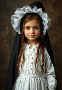 Childrens White Witch Costume face swap