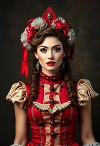 Circus Ring Mistress Costume face swap