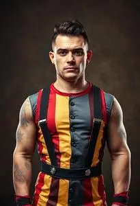 Circus Weightlifter Costume face swap