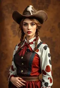 Cowwoman Costume face swap