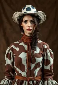 Cowwoman Dress Costume face swap