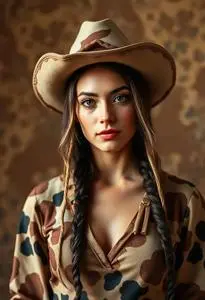 Cowwoman Woman Costume face swap