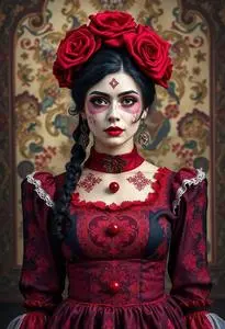 Dama Loteria Card Costume face swap