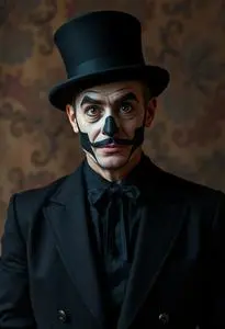 Dark Comedian Suit Costume face swap