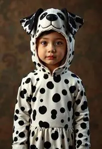 Delightful Dalmatian Child Costume face swap