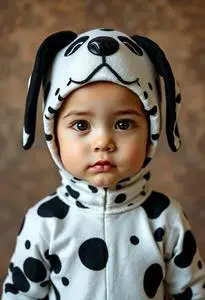 Delightful Dalmatian Costume Toddler face swap