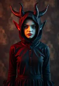 Devil Costume Without Horns face swap