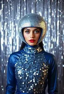 Disco Ball Costume Adult Face Swap Buy Stock Photo