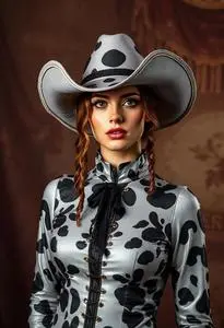 Disco Cowwoman Outfit Costume face swap