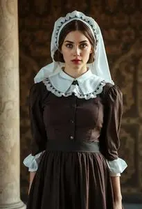 English Nanny Costume Girl face swap