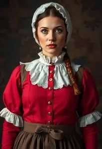 English Nanny Costume Woman face swap