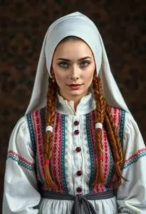 Estonian Folk Costume face swap
