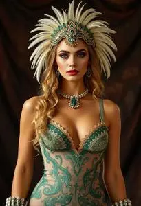 Exotic Dancer Costume face swap