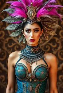Exotic Dancewear Costume face swap
