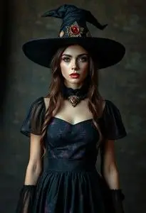Exotic Witch Costume face swap