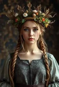 Fantasy Woodland Costume Crown face swap