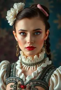 Female Circus Acrobat Costume face swap