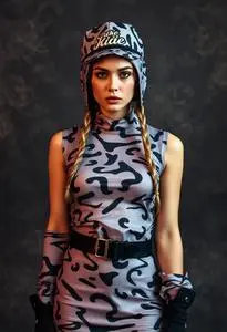 Female Rapper Costume face swap