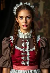 Flirty Fraulein Woman Costume face swap
