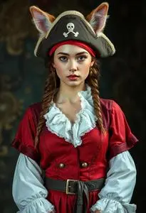 Foxy Pirate Costume face swap