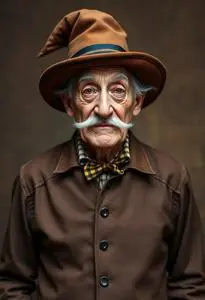 Funny Old Man Costume face swap