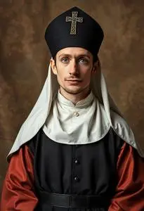 Funny Priest Costume face swap