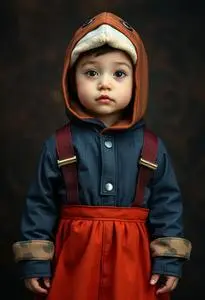 Future Fisherman Infant Toddler Costume face swap