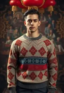 Gents Sweater Costume face swap