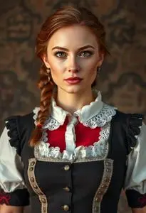 German Fraulein Costume face swap