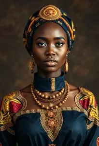 Ghanaian African Wear Style Woman Costume face swap