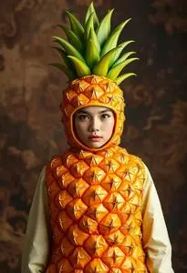 Giant Pineapple Costume face swap