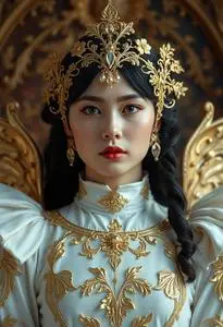 Gilded Angel Costume face swap