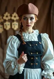 Girl Musketeer Costume face swap