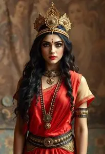 Goddess Parvati Costume face swap
