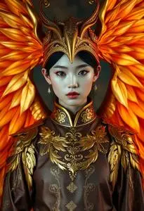 Golden Phoenix Costume face swap