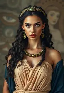 Greek Goddess Nyx Costume face swap