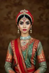 Gujarati Dance Costume face swap