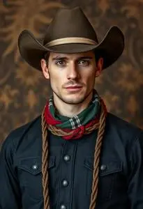 Guy Cowboy Costume face swap