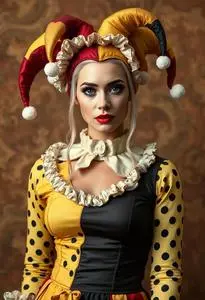 Harley Quinn Red Dress Plus Face Swap, Costumes...