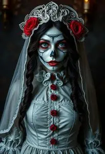 Haunted Mansion Bride Costume face swap
