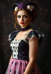 Haunted Prom Queen Costume face swap