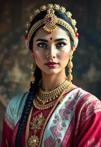 Hindu Female Clothing Costume face swap