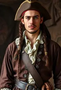 Historically Accurate Pirate Costume face swap