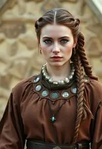Historically Accurate Viking Woman Costume face swap