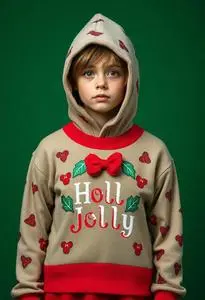 Holly Jolly Sweatshirt Costume face swap
