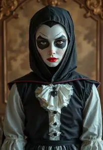 Vampire Costume Black Dress Face Swap