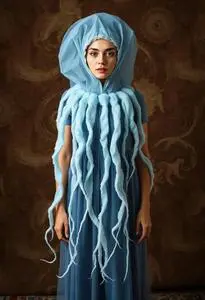 Homemade Jellyfish Costume face swap