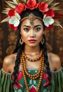 Hula Auana Costume face swap