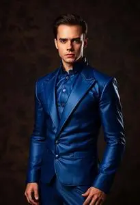 Incredible Blue Suit Costume face swap