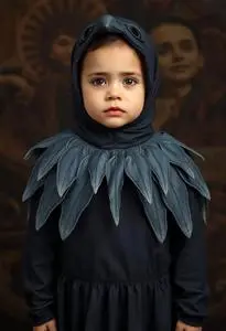 Infant Crow Costume face swap